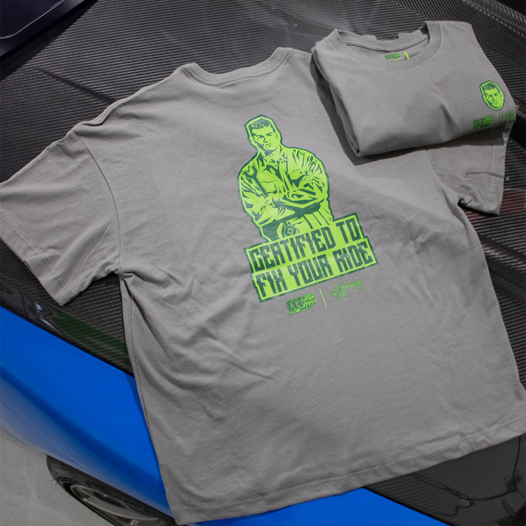 CLT Motor Club x Vix Garage Collab Tee - Charcoal