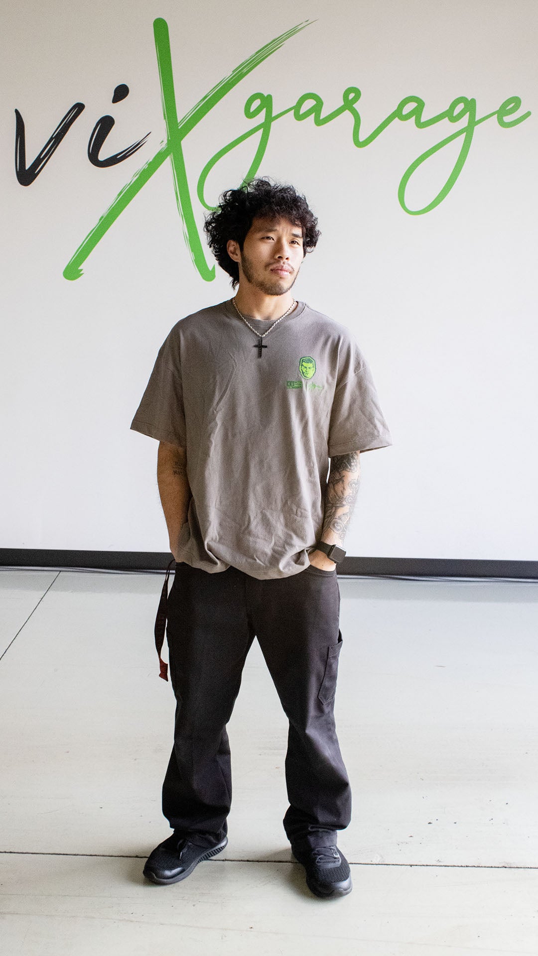 CLT Motor Club x Vix Garage Collab Tee - Charcoal